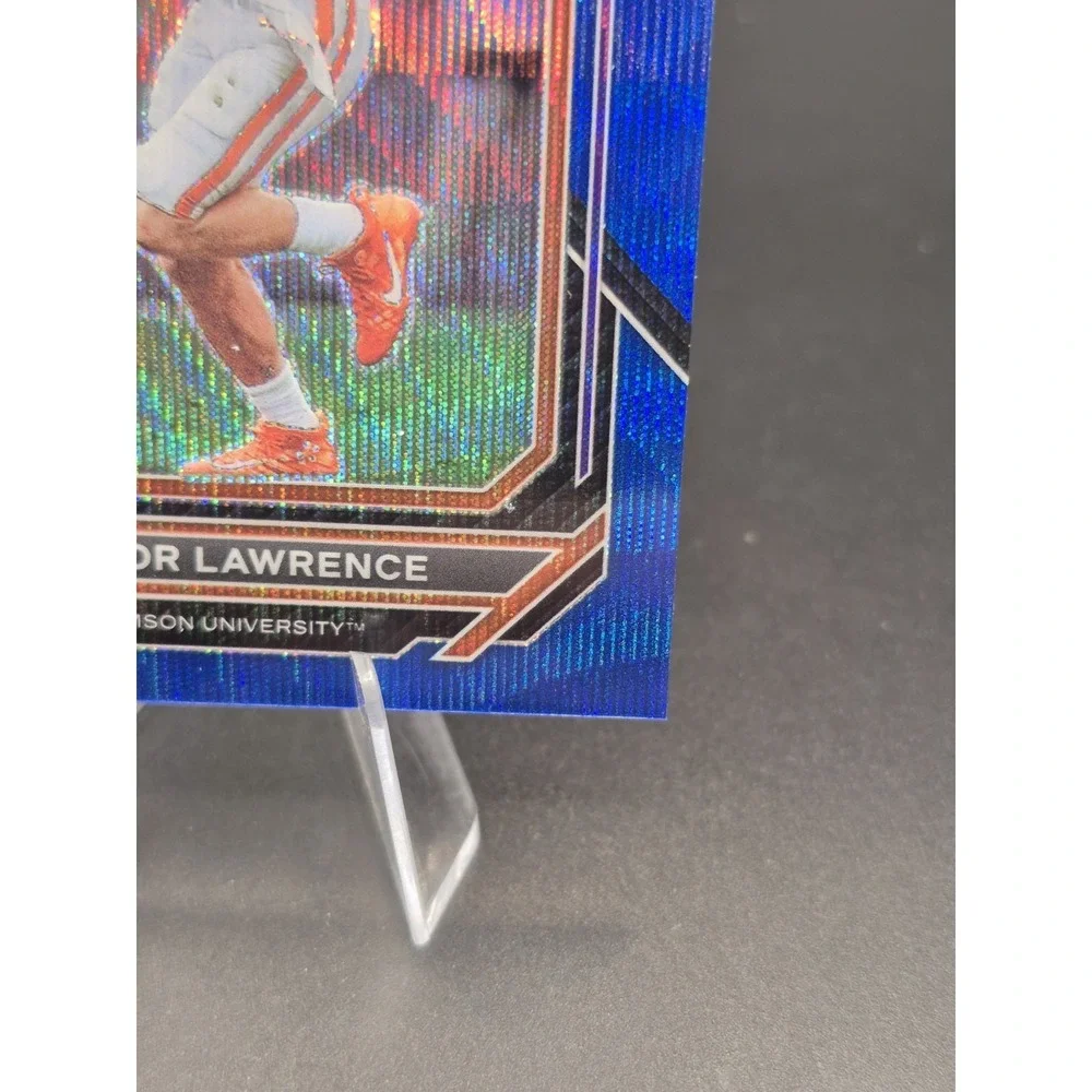 2023 Panini Prizm Draft Picks Trevor Lawrence #96 Blue Wave Prizm /249 Jaguars